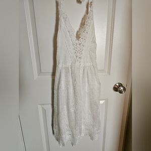 Charlotte Russe NWT Y2K Ivory Lace Dress Sz Sm